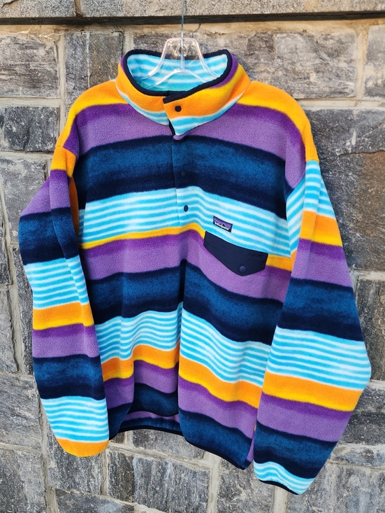 Patagonia Other - Patagonia Synchilla Men’s  Zip-Up Fleece Jacket - Purple, Teal, Navy, Yellow L